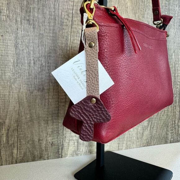 Mushroom Leather Bag Charm Leather Purse Keychain NEW FAST SHIP - Picture 1 of 8
